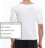 WYGWBD Men's Fake Muscle Shirt for Adult Padded Chest Shoulder Pads Vest for Muscle Invisible Breathable Underwear,White,M view 3