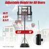 Goplus Portable Basketball Hoop Outdoor, 8.5-10FT Height Adjustable Basketball Stand w/39Inch Shatterproof Backboard, Fillable Base, 2 Nets, Indoor Ouside Driveway Court Basketball Goal for Adults view 3