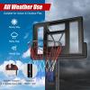 Goplus Portable Basketball Hoop Outdoor, 8.5-10FT Height Adjustable Basketball Stand w/39Inch Shatterproof Backboard, Fillable Base, 2 Nets, Indoor Ouside Driveway Court Basketball Goal for Adults view 4