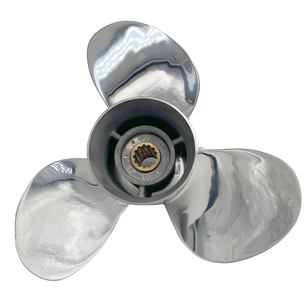 Propeller 10 1/2x13 for Yamaha Outboard 3 Blades Stainless Steel Prop 13 Tooth RH 10.5x13