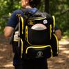 STAR FRAME Bandido Disc Golf Bag With Cooler | 30+ Disc Frisbee Golf Backpack | 4-Can Insulated Cooler | Light Durable Black & Yellow Men Women Disc Golf Bag | Huge Storage & Retriever Holder view 3