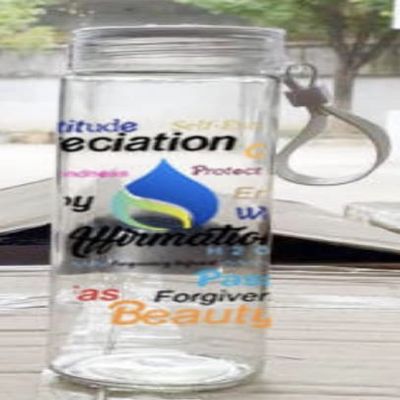 Affirmation H2o Glass Sports Water Bottle (Silver)