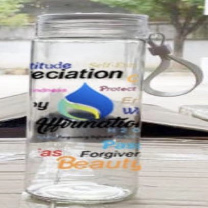 Affirmation H2o Glass Sports Water Bottle (Silver)