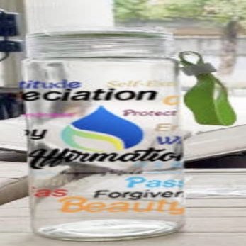 Affirmation H2o Glass Sports Water Bottle (Green)