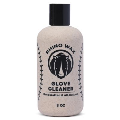 Rhino Wax - Baseball Glove Cleaner (8 oz) - All Natural Cleanser for Mitts that Gently and Effectively Removes Dirt and Grime from Ball Gloves - Critical First Step for Mitt Care - Proudly Made in USA