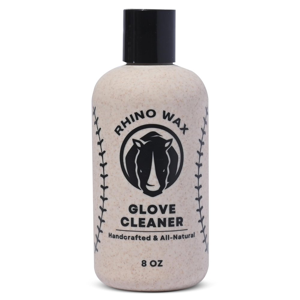Rhino Wax - Baseball Glove Cleaner (8 oz) - All Natural Cleanser for Mitts that Gently and Effectively Removes Dirt and Grime from Ball Gloves - Critical First Step for Mitt Care - Proudly Made in USA