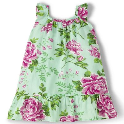 Gymboree,and Toddler Short Sleeve Coverup,Green Floral,5T