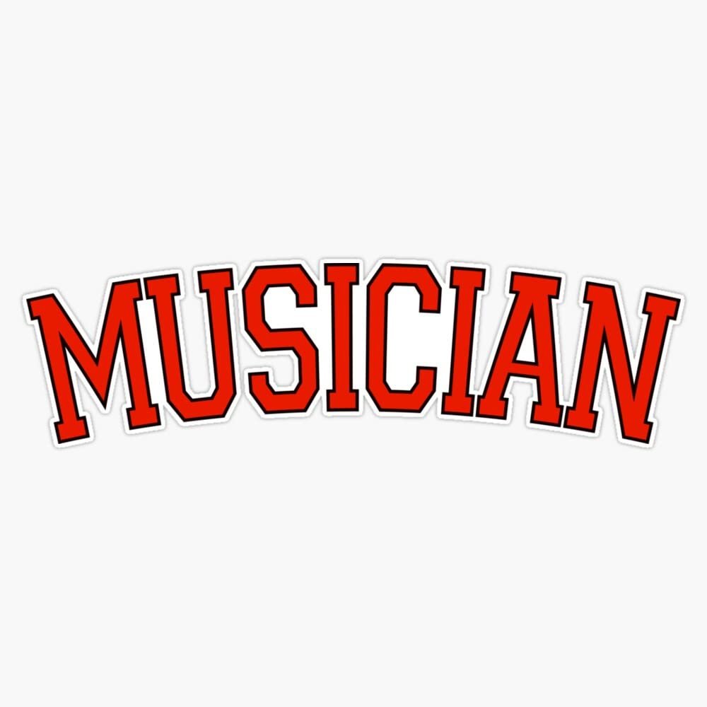 twoset Violin - Musician - Varsity Lettering Sticker Sticker Decal Bumper Sticker Waterproof 5"