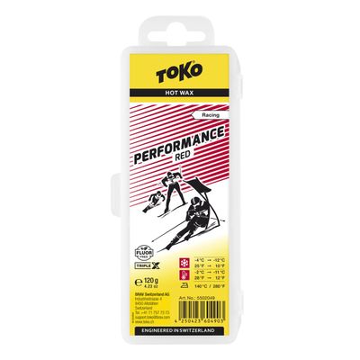TOKO Performance Red Iron-On Ski Wax - Ski Wax for Racing (10F to 25F) - 120g