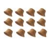 Custom 12 Pcs Bucket Hats for Women Sun Travel Summer Beach Hat Fishing Hat Breathable Khaki view 1