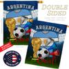 FIFA World Cup Argentine Flags Wall Decor 2 Pcs Banner Flag Patio Lawn Garden Room Decorations Outdoor Tapestry Yard Signs Art Sports Fan Team Qatar Trophy Soccer Game Football Gifts Made in USA view 3