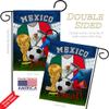 FIFA World Cup Mexican Flags American Flag Banner Pack Wall Art Patio Lawn Garden Room Decorations Outdoor Tapestry Yard Signs Sports Fan Team Qatar Trophy Soccer Game Football Gifts Made in USA view 3