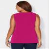 Catherines Women's Plus Size Petite Crisscross Timeless Tank - 2XWP, Deep Tango Pink view 2