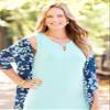 Catherines Women's Plus Size Petite Crisscross Timeless Tank - 2XWP, Deep Tango Pink view 4
