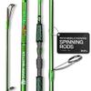 Dark Matter Psychedelic Inshore 7 Foot Spinning Rods - Green - Medium Heavy Spinning Rod, Fast Action Inshore Saltwater Fishing Rod, Carbon Fiber Fishing Rods with Fuji K Series Alconite Guides view 1