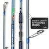 Dark Matter Psychedelic Inshore 7 Foot Spinning Rods - Gunmetal - Medium Heavy Spinning Rod, Fast Action Inshore Saltwater Fishing Rod, Carbon Fiber Fishing Rods with Fuji K Series Alconite Guides view 1