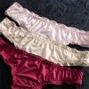 Sexy Thongs for Women Low-Waist Ice Silk Briefs Girl Lace Underwear Sweet G-String Female Cotton Crotch Bikini Underpants (Color : Gray Green, Size : X-Large) view 3