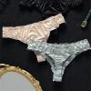 Sexy Thongs for Women Low-Waist Ice Silk Briefs Girl Lace Underwear Sweet G-String Female Cotton Crotch Bikini Underpants (Color : Gray Green, Size : X-Large) view 4