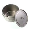 AXUYU 2L Titanium Pot Titanium Hanging Pot with Folding Handle and Lid Camping Cookware Titanium Backpacking Pot view 4
