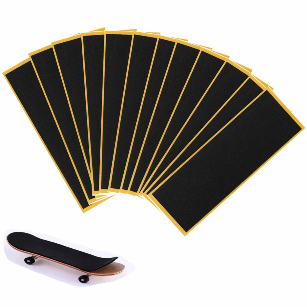WINDIR 24Pcs Foam Grip Tape for Fingerboards,38 * 110mm Professional Black Wooden MiNi Skateboards (24pcs)
