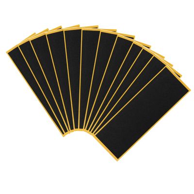 WINDIR 12pcs Foam Grip Tape for Fingerboards,38mm110mm Pro Black Wooden MiNi Skateboards (12pcs)