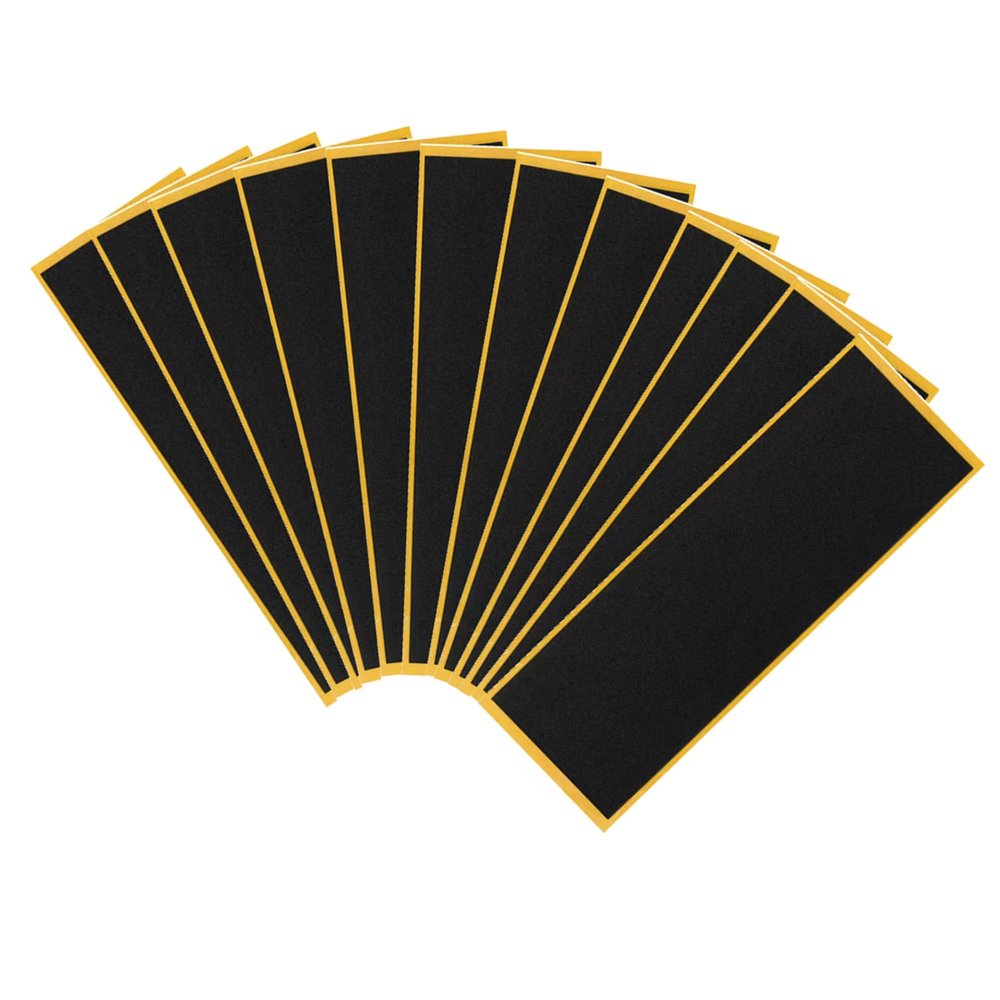 WINDIR 12pcs Foam Grip Tape for Fingerboards,38mm110mm Pro Black Wooden MiNi Skateboards (12pcs)
