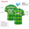 Custom Baseball Jersey Full Print Design Personalized Baseball Shirts Sports Uniform for Men Women Kids (Green-White) view 3