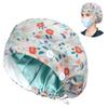 ABAMERICA Bouffant Caps with Button and Sweatband, Adjustable Scrub Caps for Women Men, Satin Layer view 1