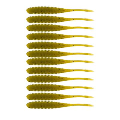 BAITFUEL Flat Sided Shad Infused with Supercharged X55 Formula Gel: Fish Scent Technology with Powerful Attractants | 5.5-Inch, Green Pumpkin Watermelon, 2-Pack