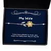 I Love My Husband so Much, You Make me Happy Each Day of My Life Wife Sunflower Bracelet, Fancy Wife, Jewelry for Wife view 1