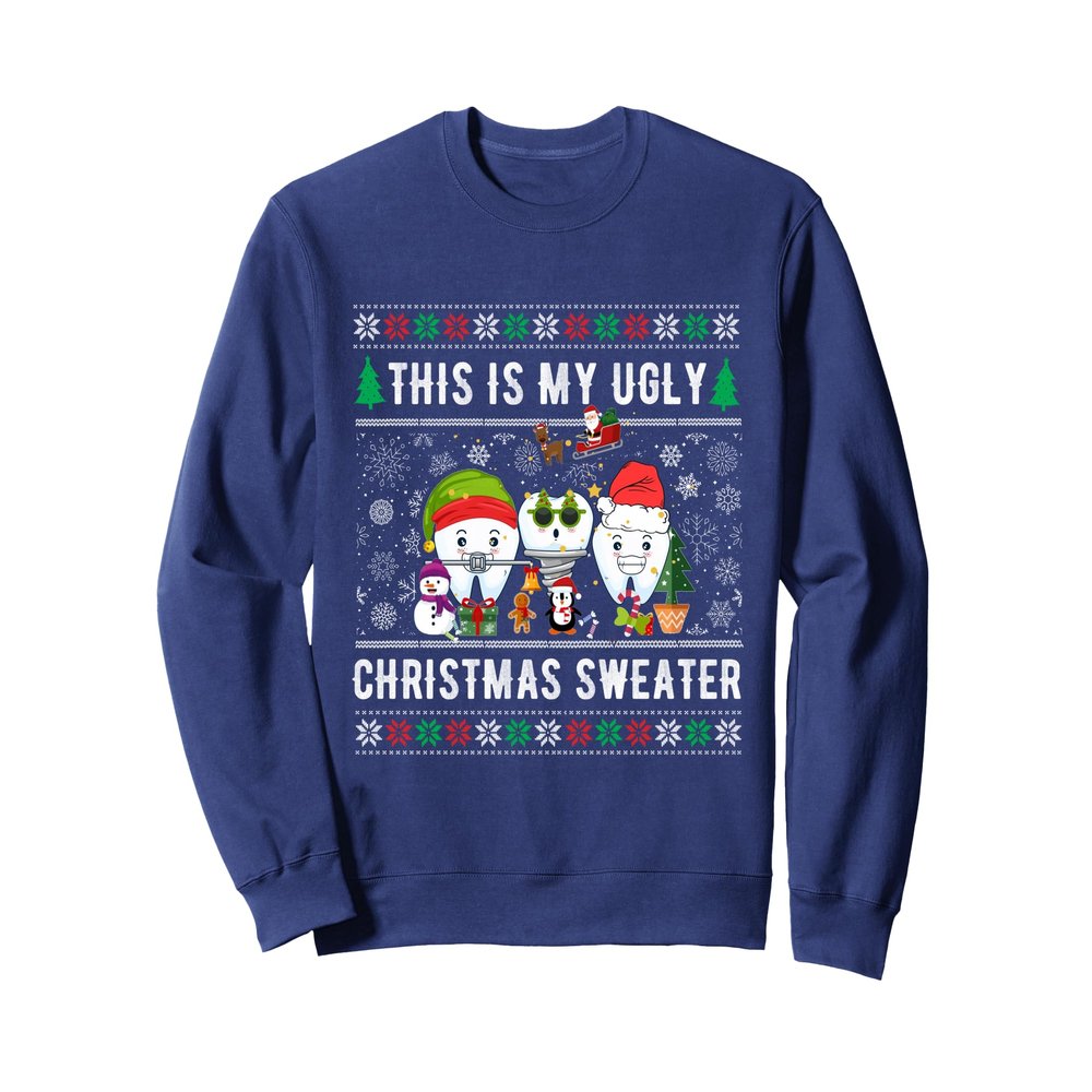 Dentist Santa teeth sweater This is my ugly Christmas Dental Sweatshirt