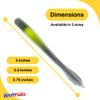 BAITFUEL Crush Worm Infused with Supercharged X55 Formula Gel: Fish Scent Technology with Powerful Attractants | 3.75-Inch, Whaat, 2-Pack view 2