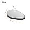PATIKIL Table Tennis Racket Case, 2 Pack Ping Pong Paddle Case Hard Cover Container Bag Gourd Shape for Sports Accessories, Texture Silver view 2
