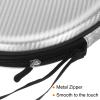 PATIKIL Table Tennis Racket Case, 2 Pack Ping Pong Paddle Case Hard Cover Container Bag Gourd Shape for Sports Accessories, Texture Silver view 4