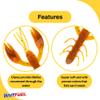 BAITFUEL Zaga Craw Infused with Supercharged X55 Formula Gel: Fish Scent Technology with Powerful Attractants | 2-Inch, Green Pumkin Orange, 2-Pack view 3