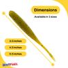 BAITFUEL Flat Sided Shad Infused with Supercharged X55 Formula Gel: Fish Scent Technology with Powerful Attractants | 3.5-Inch, Green Pumpkin Watermelon, 2-Pack view 2