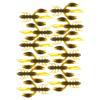 BAITFUEL Zaga Craw Infused with Supercharged X55 Formula Gel: Fish Scent Technology with Powerful Attractants | 2-Inch, Green Pumpkin Orange Flake, 2-Pack view 1