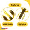 BAITFUEL Zaga Craw Infused with Supercharged X55 Formula Gel: Fish Scent Technology with Powerful Attractants | 2-Inch, Green Pumpkin Orange Flake, 2-Pack view 3