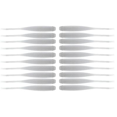 BAITFUEL Flat Sided Shad Infused with Supercharged X55 Formula Gel: Fish Scent Technology with Powerful Attractants | 3.5-Inch, Grey Ghost, 2-Pack