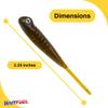 BAITFUEL Drifter Minnow Infused with Supercharged X55 Formula Gel: Fish Scent Technology with Powerful Attractants | 3.25-Inch, Green Pumpkin, 2-Pack view 2