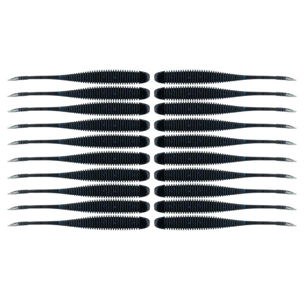 BAITFUEL Flat Sided Shad Infused with Supercharged X55 Formula Gel: Fish Scent Technology with Powerful Attractants | 4.5-Inch, Black Blue Flake, 2-Pack