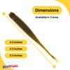 BAITFUEL Flat Sided Shad Infused with Supercharged X55 Formula Gel: Fish Scent Technology with Powerful Attractants | 5.5-Inch, Green Pumpkin, 2-Pack view 2