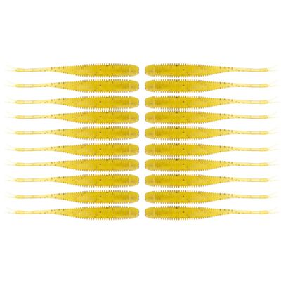 BAITFUEL Flat Sided Shad Infused with Supercharged X55 Formula Gel: Fish Scent Technology with Powerful Attractants | 3.5-Inch, Smallie Dew, 2-Pack