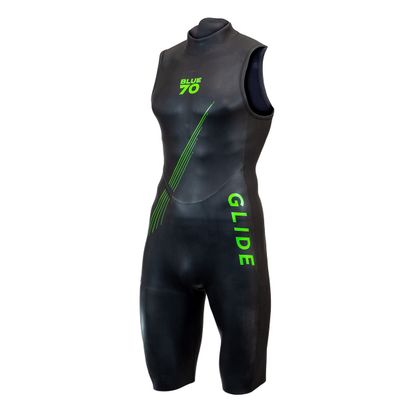 blueseventy 4/3mm Men's Glide Short John Triathlon Wetsuit - Black/ML