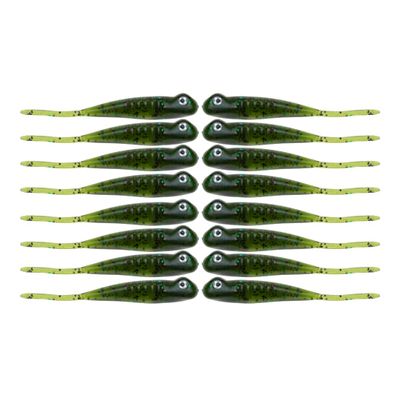 BAITFUEL Drifter Minnow Infused with Supercharged X55 Formula Gel: Fish Scent Technology with Powerful Attractants | 3.25-Inch, Watermelon Candy, 2-Pack