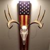 DAOIDE European Deer Mount Skull Hanger Kit, Deer Antler Mounting Hooks, USA Flag Prey Display Rack, Antlers Skull Pedestal for Home Indoor Outdoor Decor (B) view 3
