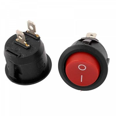 2X SPDT On/Off Red Round Rocker Switch 3-Pin 6A/125V 3A/250V AC Car/Boat/Machine