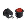 2X SPDT On/Off Red Round Rocker Switch 3-Pin 6A/125V 3A/250V AC Car/Boat/Machine view 2