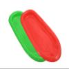 Superio Toboggan Snow Sleds for Kids and Adults, 48" Heavy Duty Plastic Sliders with Handles and Hole for Pull Ropes- Kid and Adult Winter Fun (48 Inches, Red-Green) view 1