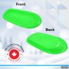 Superio Toboggan Snow Sleds for Kids and Adults, 48" Heavy Duty Plastic Sliders with Handles and Hole for Pull Ropes- Kid and Adult Winter Fun (48 Inches, Red-Green) view 3
